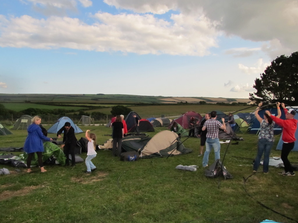 Our church family setting up camp last year at Creation Fest